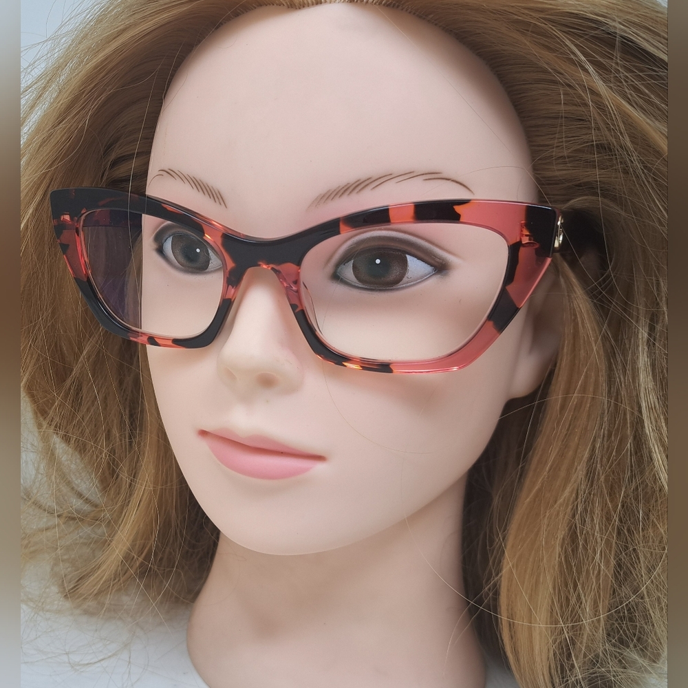 Gucci Women's Eye Glasses Red Havana Transparent Cat Eye GG1334O 003 52-20-145 - Picture 15 of 16